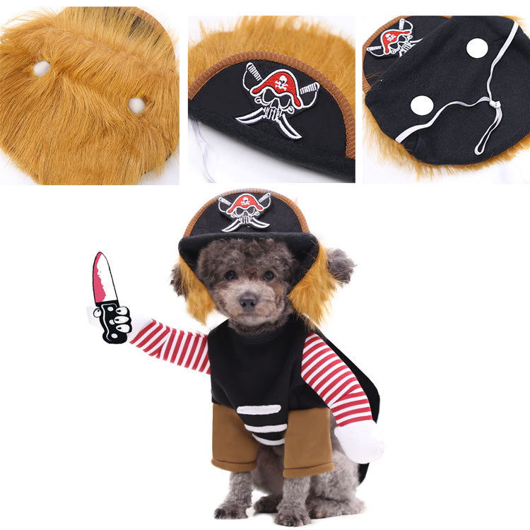 Pirate Dog costume is available at Adorable Pet Supply.