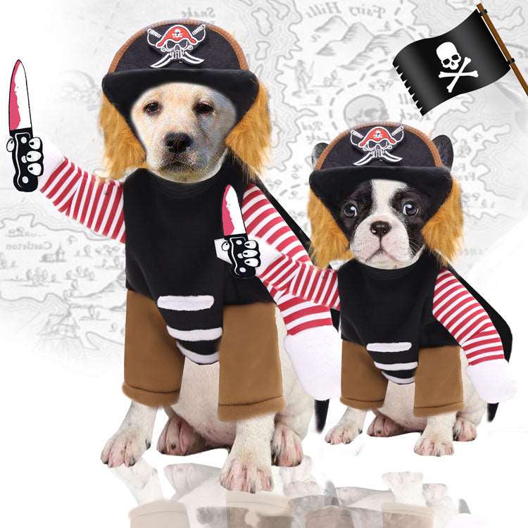 Pirate Dog costume is available at Adorable Pet Supply.