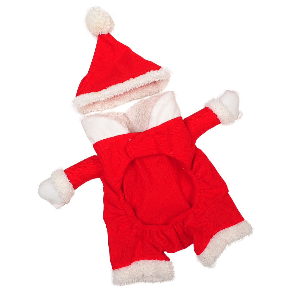 Santa Claus Pet Costume is available at Adorable Pet Supply.