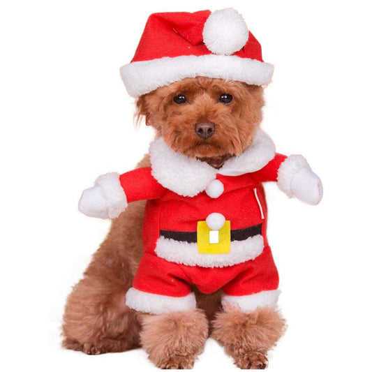 Santa Claus Pet Costume is available at Adorable Pet Supply.