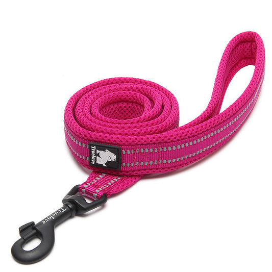 A doggie leash  with bright colors is available at Adorable Pet Supply.