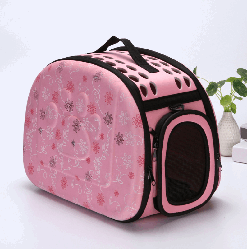 A traveling pet carrier that be purchase at Adorable Pet Supply.