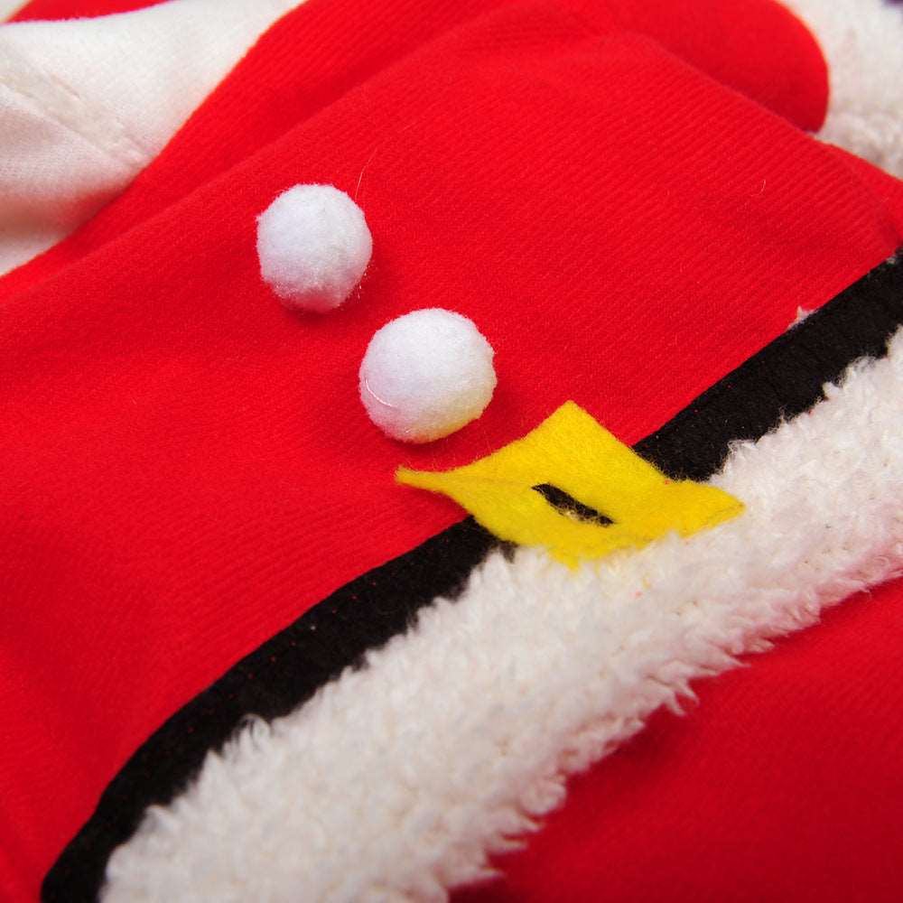 Santa Claus Pet Costume is available at Adorable Pet Supply.