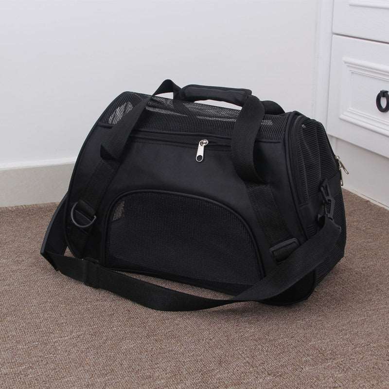 A traveling pet carrier that be purchase at Adorable Pet Supply.