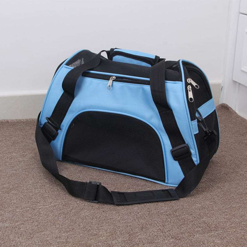 A traveling pet carrier that be purchase at Adorable Pet Supply.