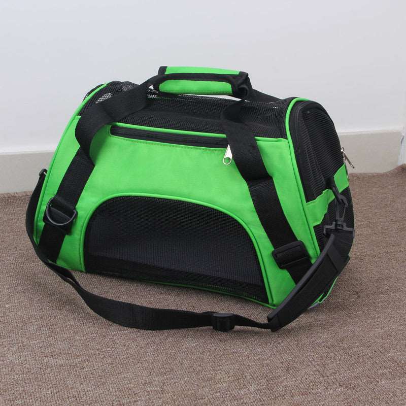 A traveling pet carrier that be purchase at Adorable Pet Supply.