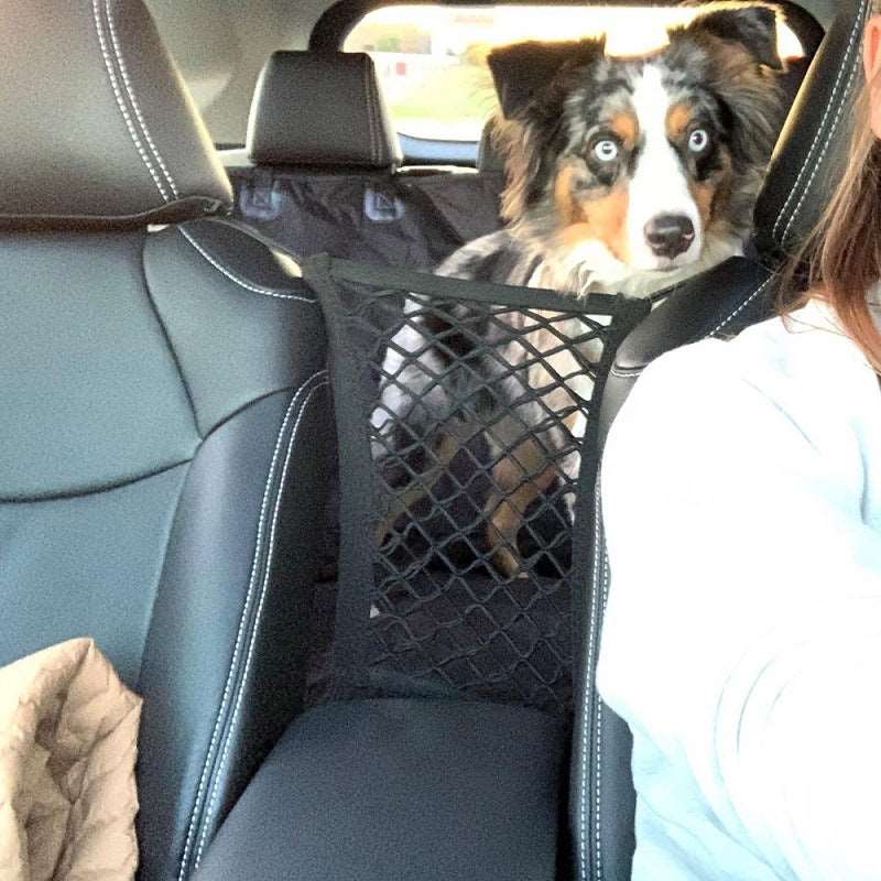 A pet car safety net available at Adorable Pet Supply.