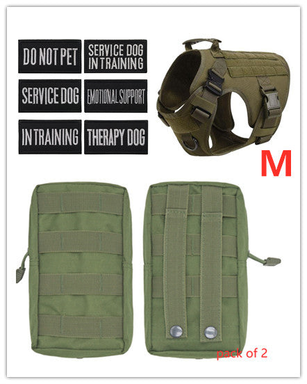 A military tactical dog harness perfect for a large dogs and available at Adorable Pet Supply.