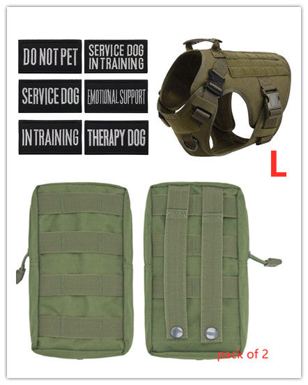 A military tactical dog harness perfect for a large dogs and available at Adorable Pet Supply.