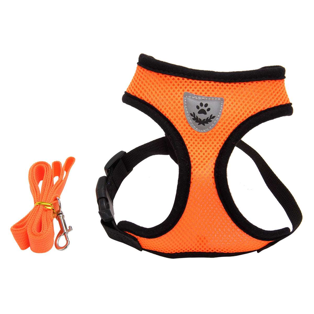 A colorful expandable harness and leash combo available at Adorable Pet Supply.