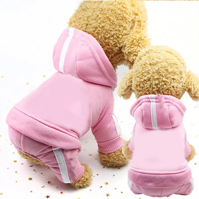 Doggy four-legged Sweatsuit available at Adorable Pet Supply.