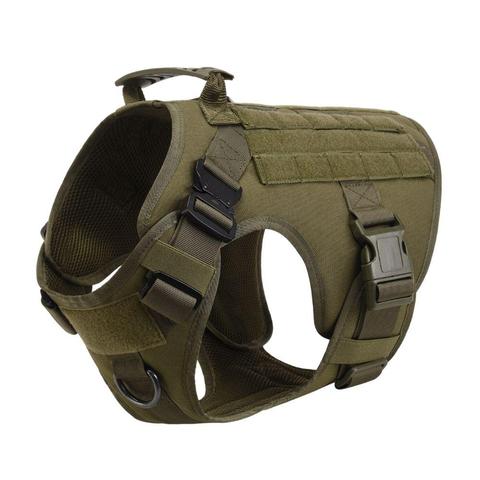 A military tactical dog harness perfect for a large dogs and available at Adorable Pet Supply.