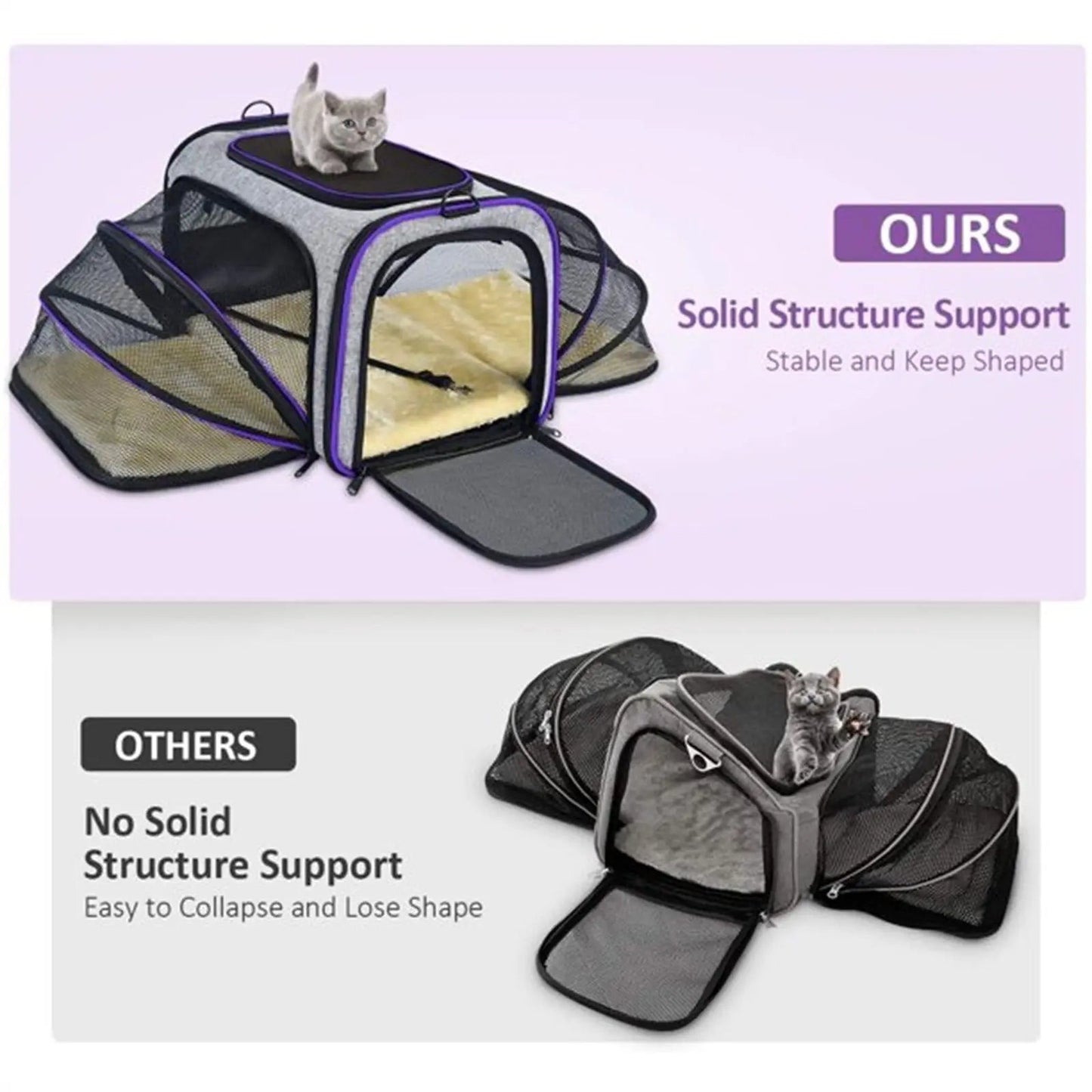 Pet Travel Expandable Carrier can be purchase at Adorable Pet Supply.