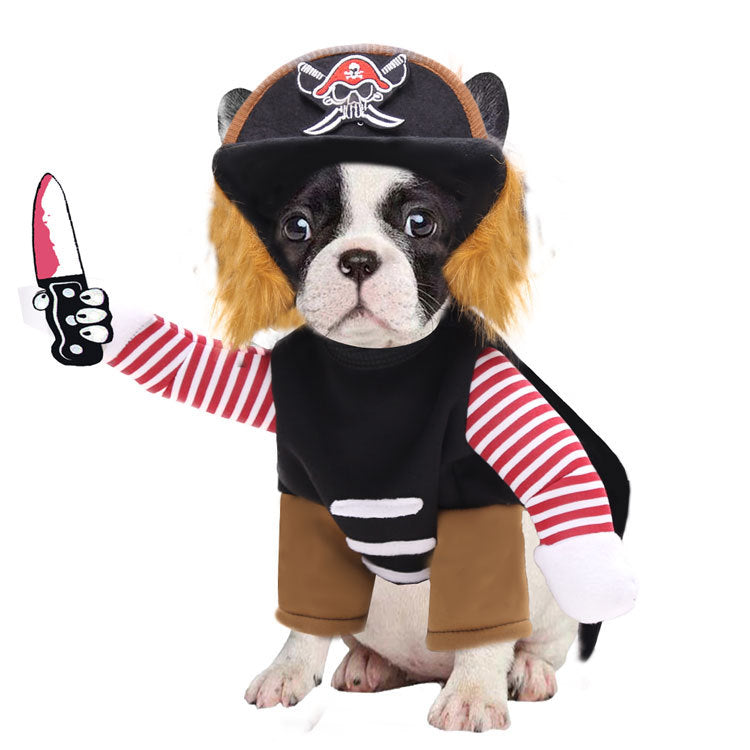 Pirate Dog costume is available at Adorable Pet Supply.