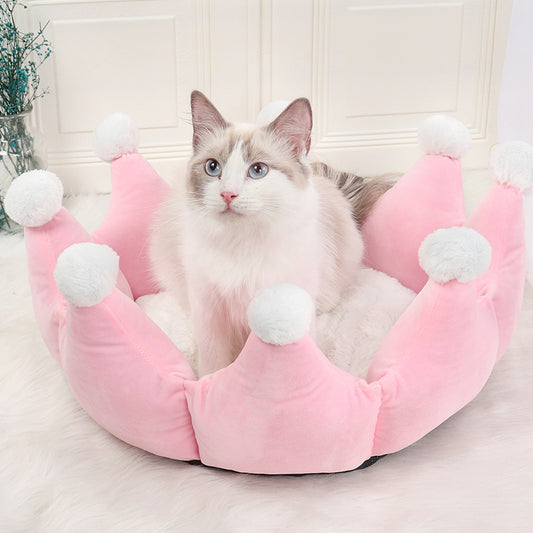 Pet Sleeping Nest | Cozy Crown Pet Bed