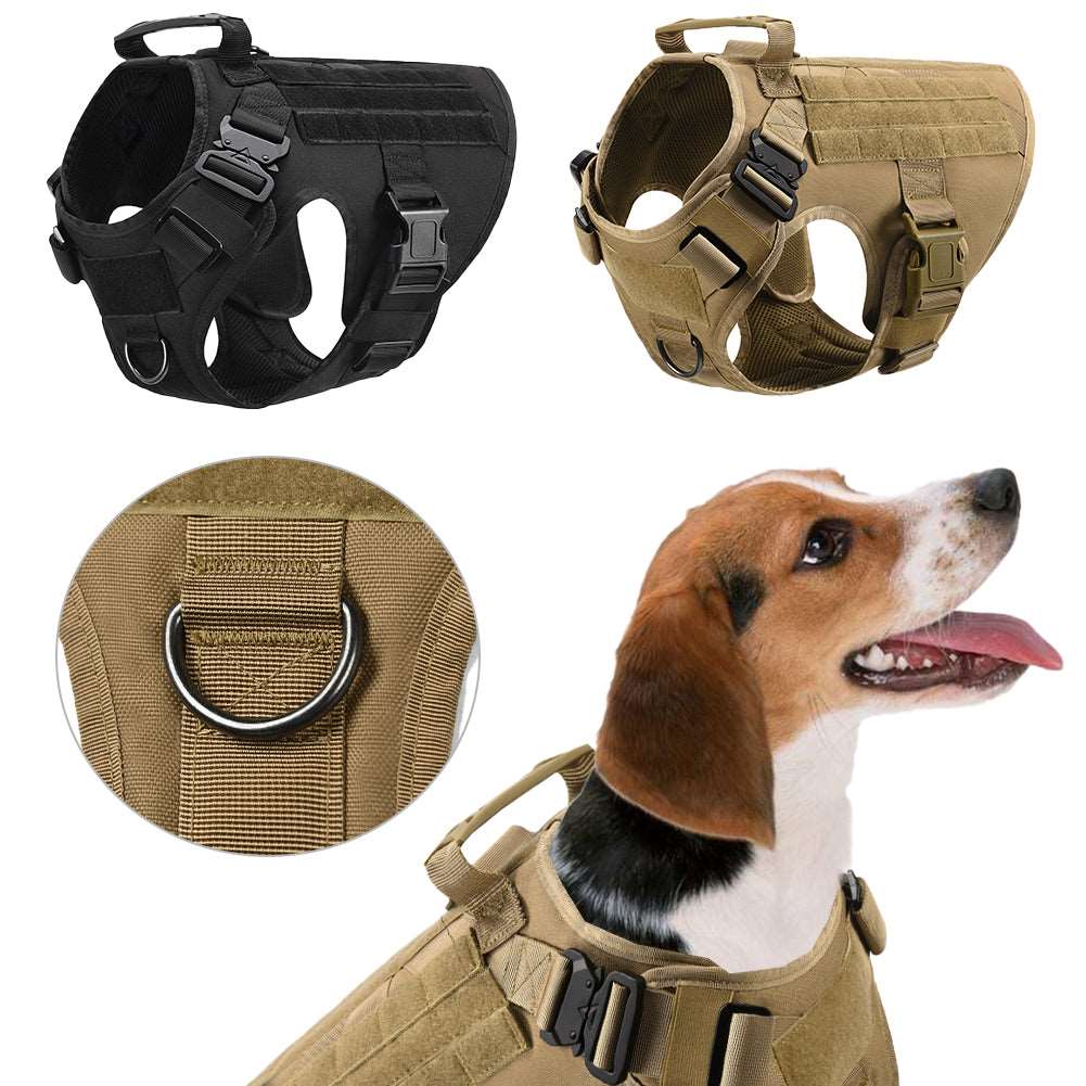 A military tactical dog harness perfect for a large dogs and available at Adorable Pet Supply.