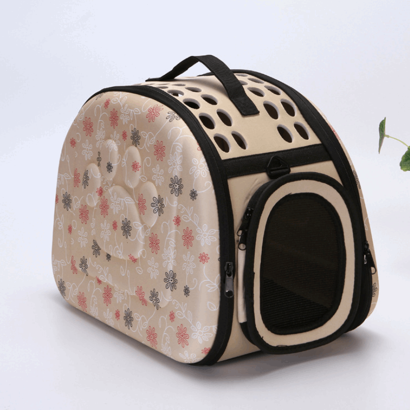 A traveling pet carrier that be purchase at Adorable Pet Supply.