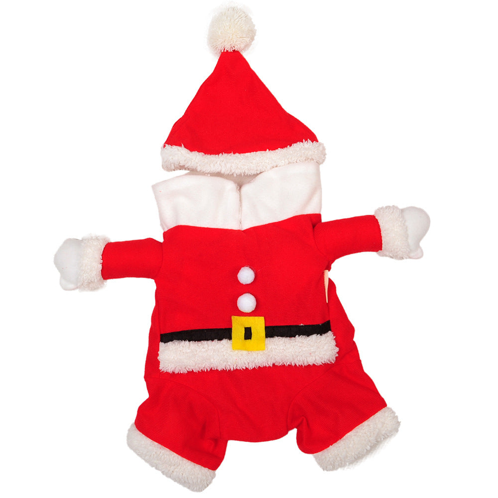 Santa Claus Pet Costume is available at Adorable Pet Supply.