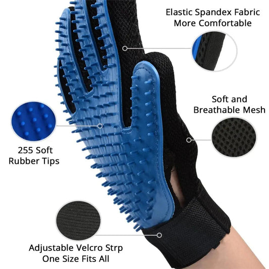 Cat Grooming Glove which extremely helpful during shedding time for any  of your furry pets.
