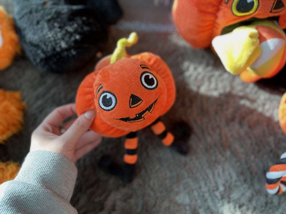 Halloween Pumpkin Toy available at Adorable Pet Supply.