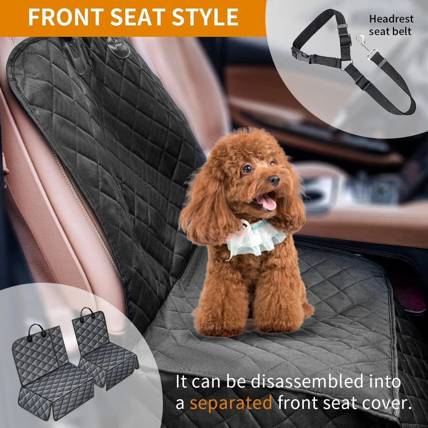 Dog Car Waterproof Seat Cover For Back Seat