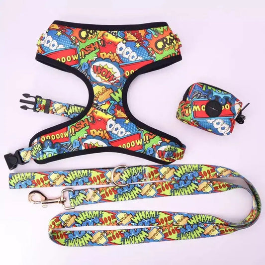 Cartoon Harness & Leash Set which will be perfect for male or female dogs.