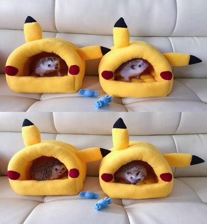 A Yellow Cow hideout canbe purchase at Adorable Pet Supply.