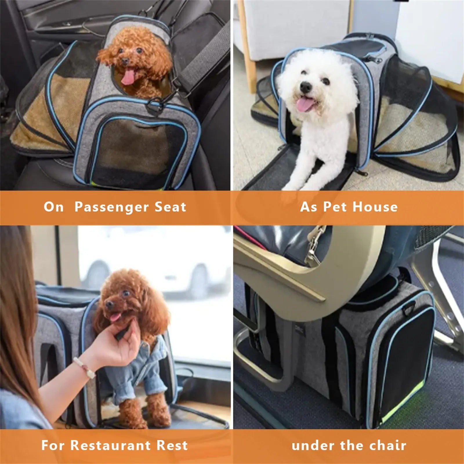 Pet Travel Expandable Carrier can be purchase at Adorable Pet Supply.