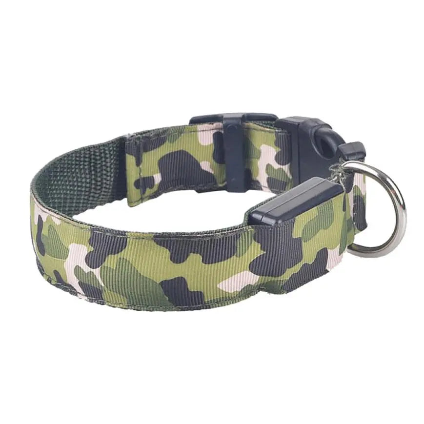 Camouflage Luminous Dog Collar - Adorable Pet Supply