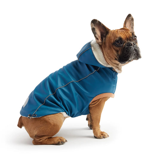 GT Pet Blue Insulated Raincoat available at Adorable Pet Supply.
