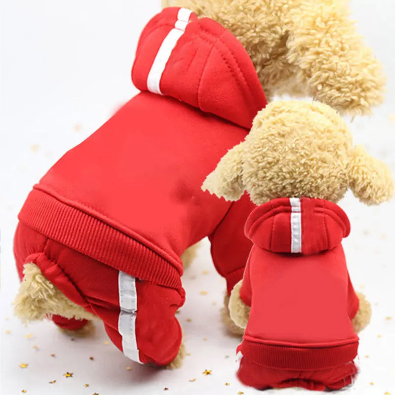 Doggy four-legged Sweatsuit available at Adorable Pet Supply.