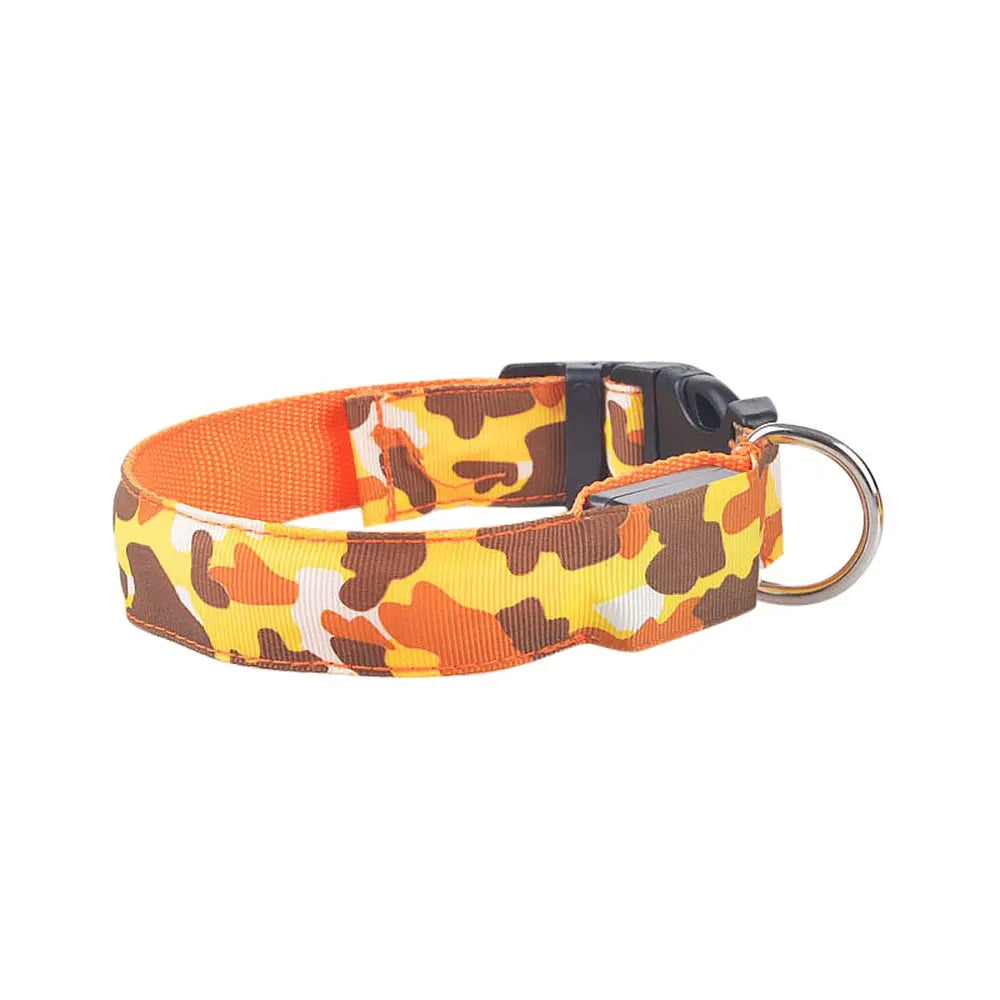 Camouflage Luminous Dog Collar - Adorable Pet Supply