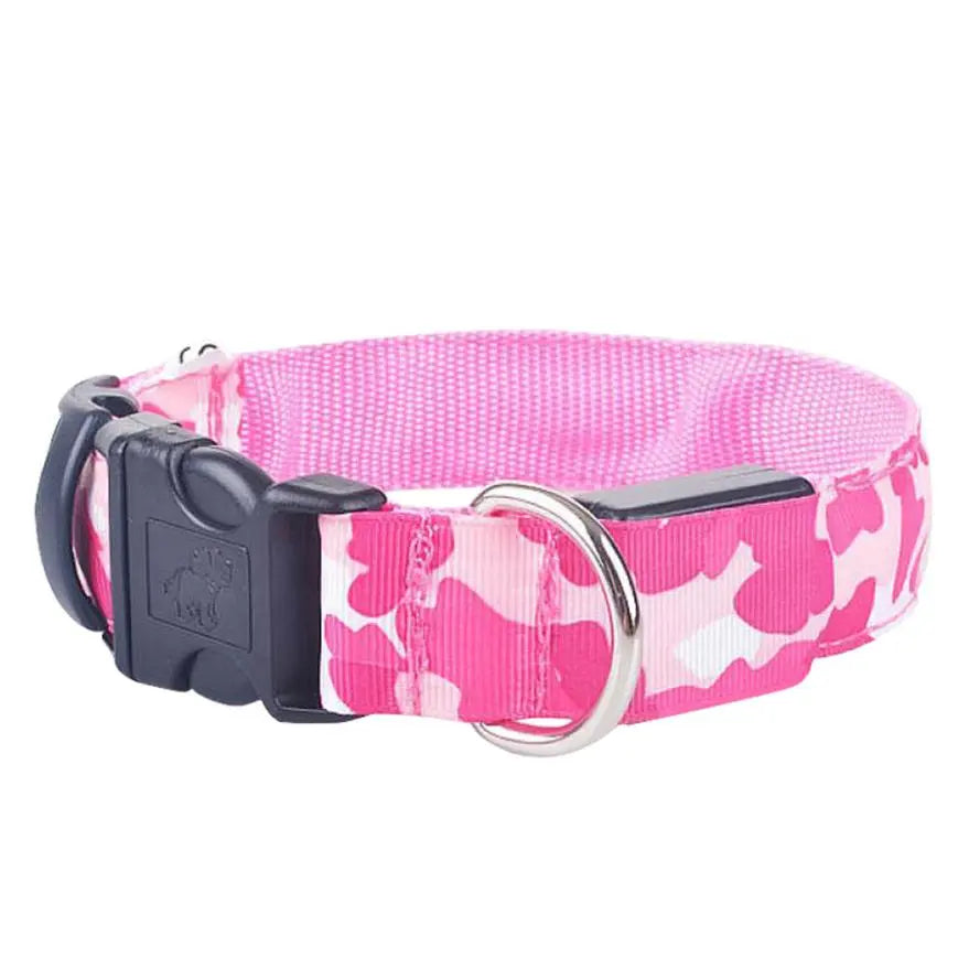 Camouflage Luminous Dog Collar - Adorable Pet Supply