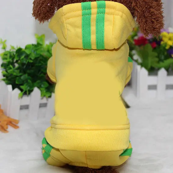 Doggy four-legged Sweatsuit available at Adorable Pet Supply.