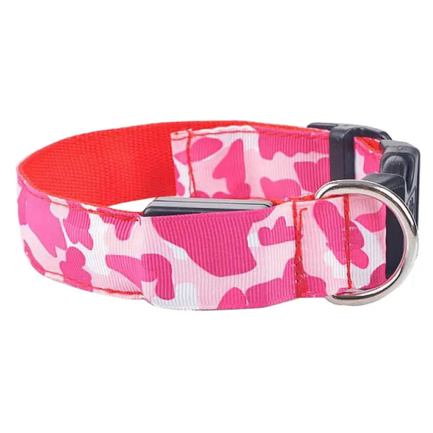 Camouflage Luminous Dog Collar - Adorable Pet Supply