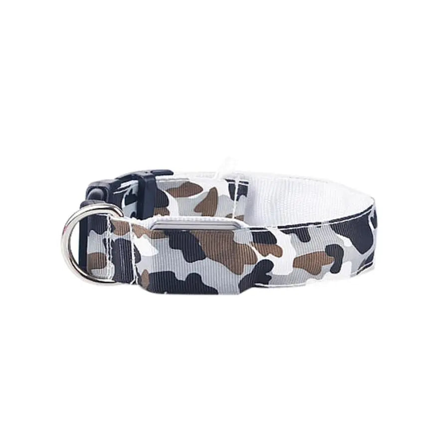Camouflage Luminous Dog Collar - Adorable Pet Supply