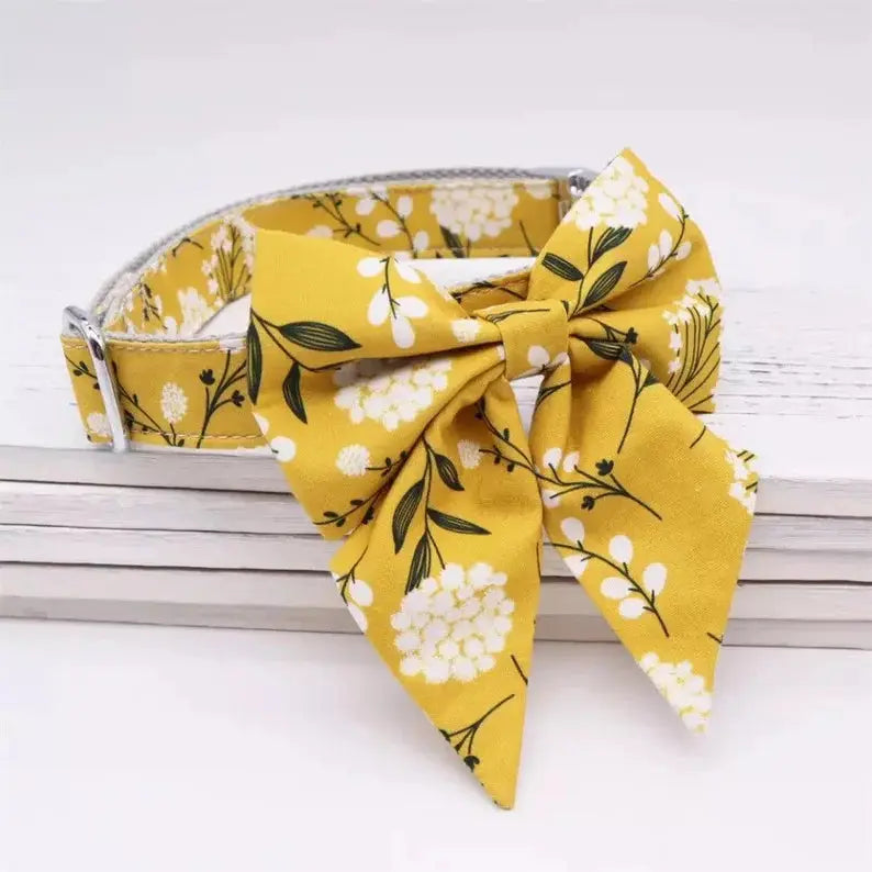 Yellow Floral Leash Harness Set is available at Adorable Pet Supply.
