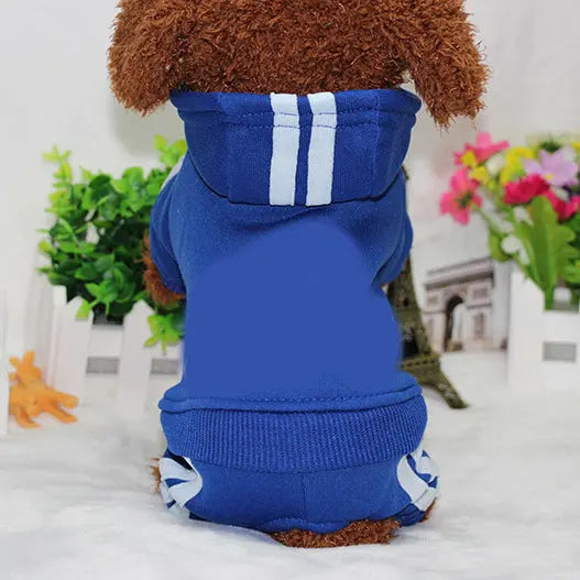 Doggy four-legged Sweatsuit available at Adorable Pet Supply.