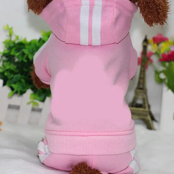Doggy four-legged Sweatsuit available at Adorable Pet Supply.