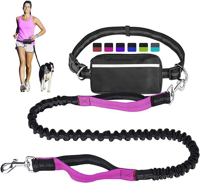 New Product Amazon Cross-Border Pet Dog Running Leash Set Reflective Night Running Waist Bag
