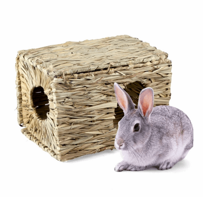 A Grass Straw House for small pets is available at Adorable Pet Supply.