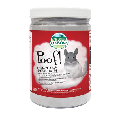 Oxbow POOF! Chinchilla Dust Bath Natural Blue Beauty Grooming Powder 2.5lb