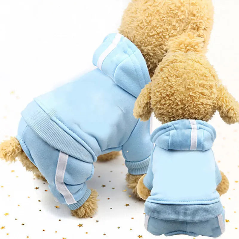 Doggy four-legged Sweatsuit available at Adorable  Pet Supply.