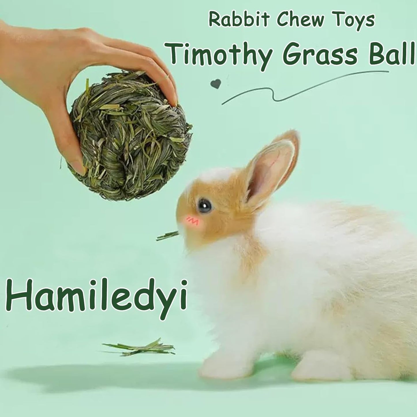 Timothy Grass Chew Ball for Rabbits & Small Pets
