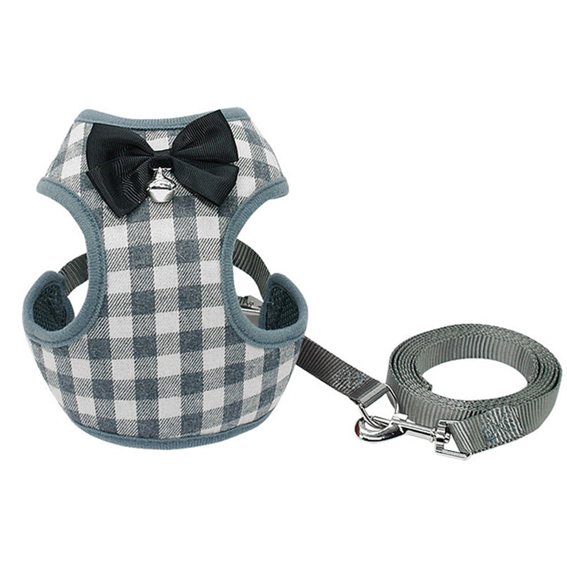 A classy attire harness and leash available at Adorable Pet Supply.