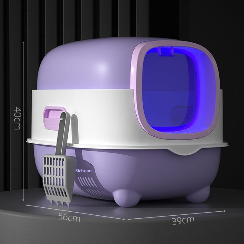 Enclosed Lift-Top Cat Litter Box