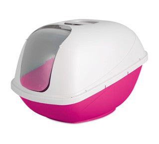 A hooded Cat Litter box can be purchase at Adorable Pet Supply