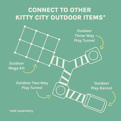 Outdoor Cat Catio Playpen with Washable Bed and Zip Access