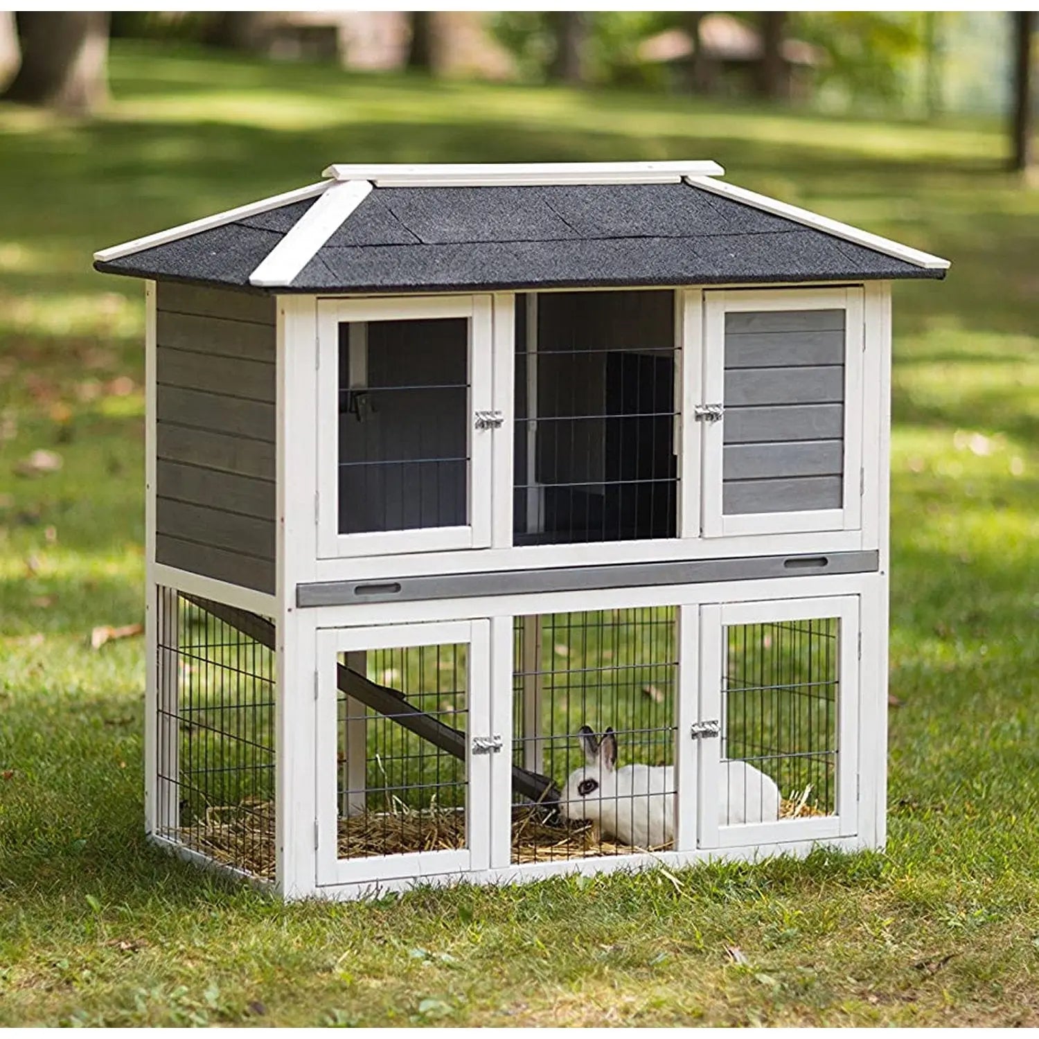 Rabbit Duplex Hutch available at Adorable Pet Supply.