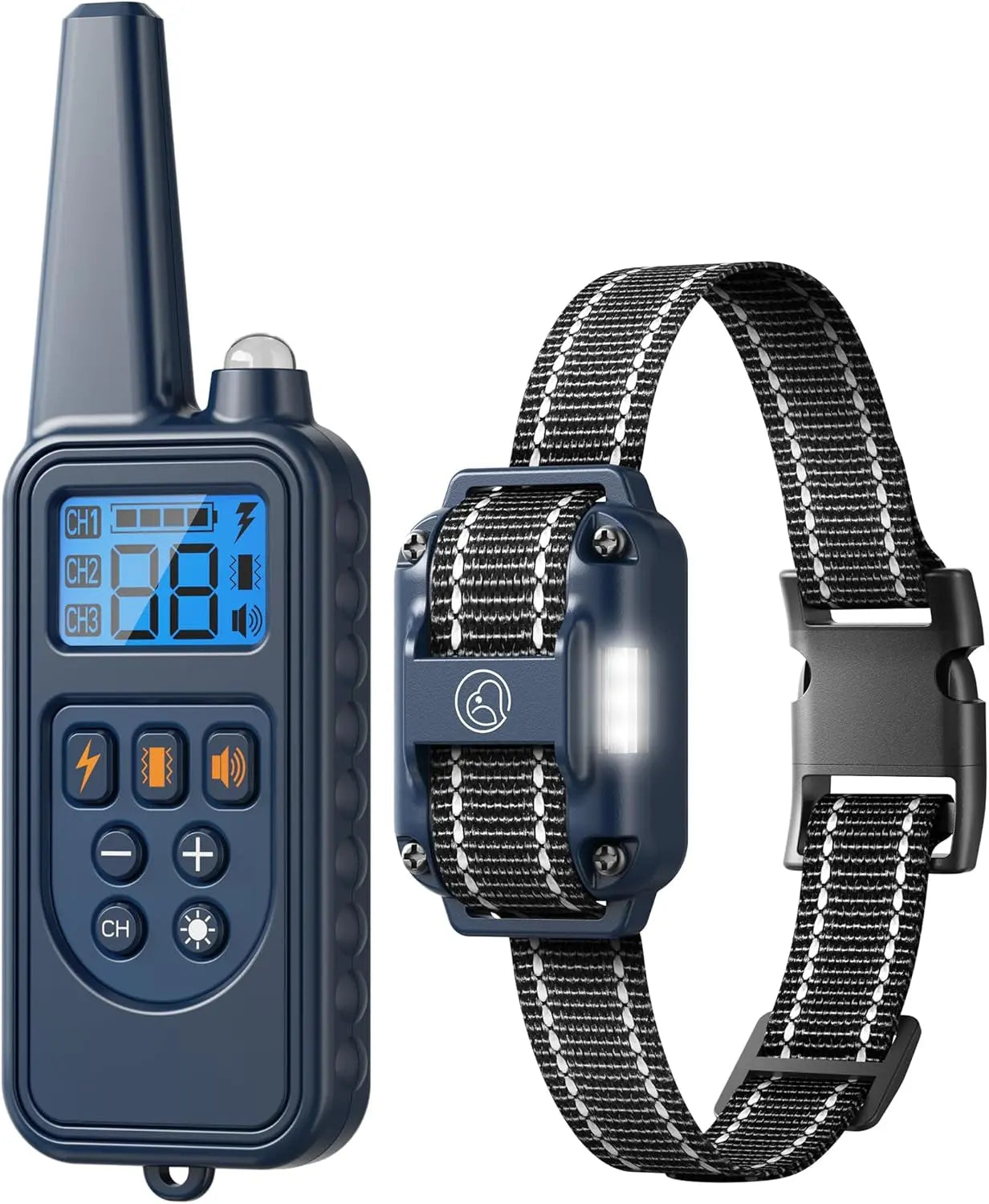 Waterproof Rechargeable Dog Training Collar – 2600ft Range, 3-Dog System, IPX7